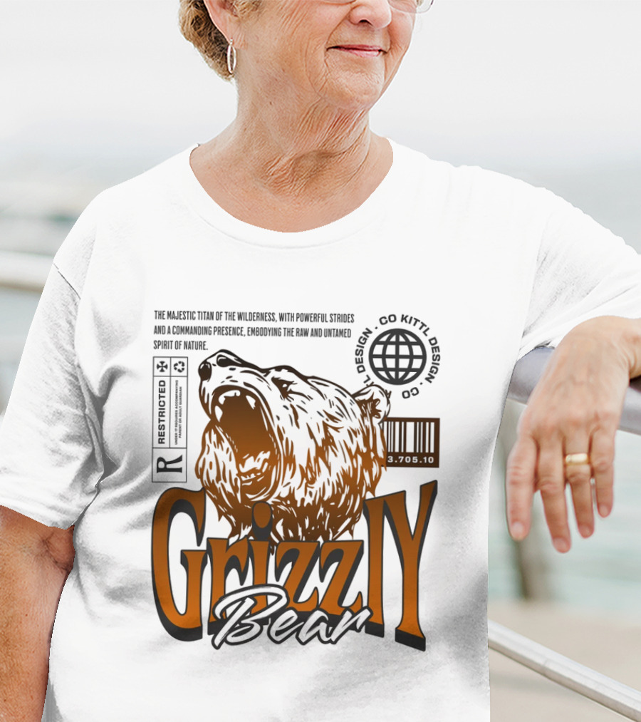 Grizzly The Majestic Titan Of The Wilderness Untamed Spirit T-Shirt