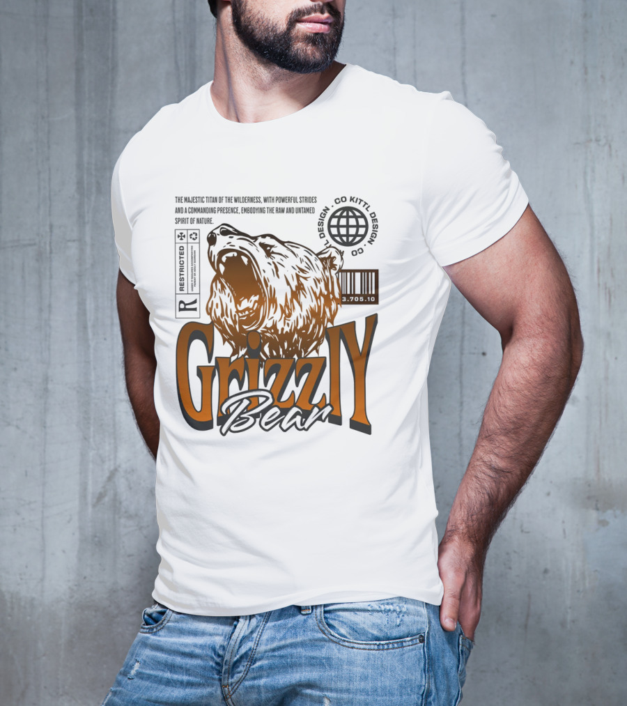 Grizzly The Majestic Titan Of The Wilderness Untamed Spirit T-Shirt
