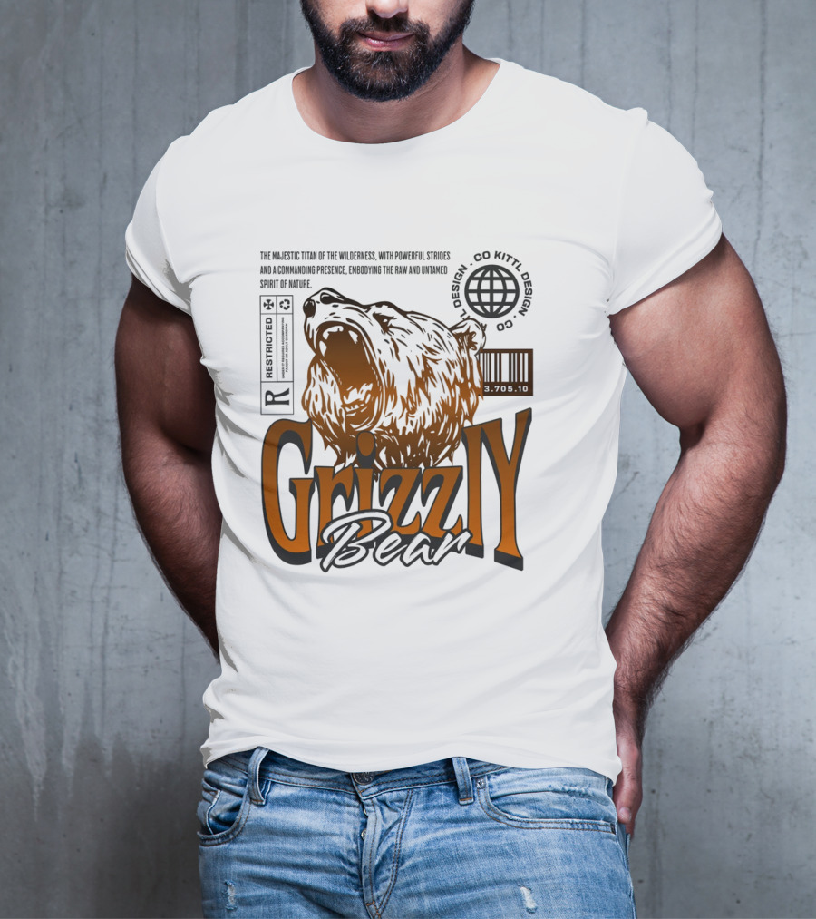 Grizzly The Majestic Titan Of The Wilderness Untamed Spirit T-Shirt