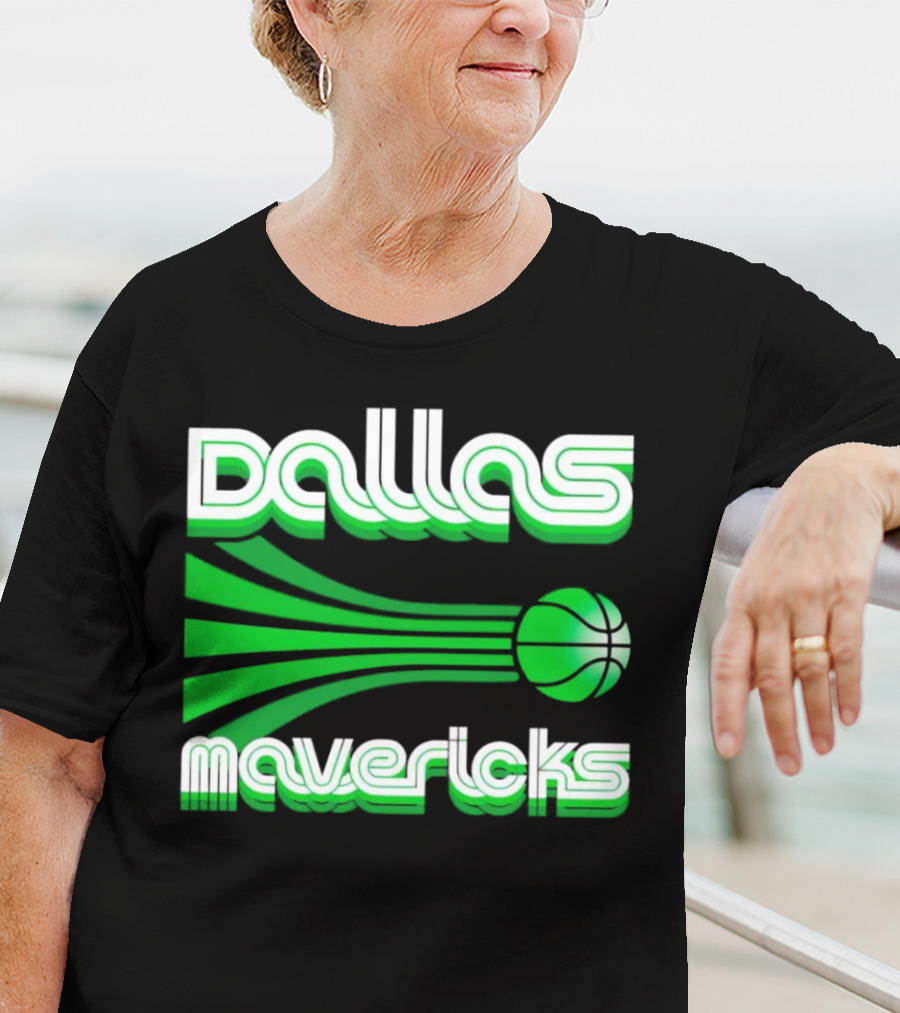 Dallas Mavericks Retro Green Basketball T-Shirt