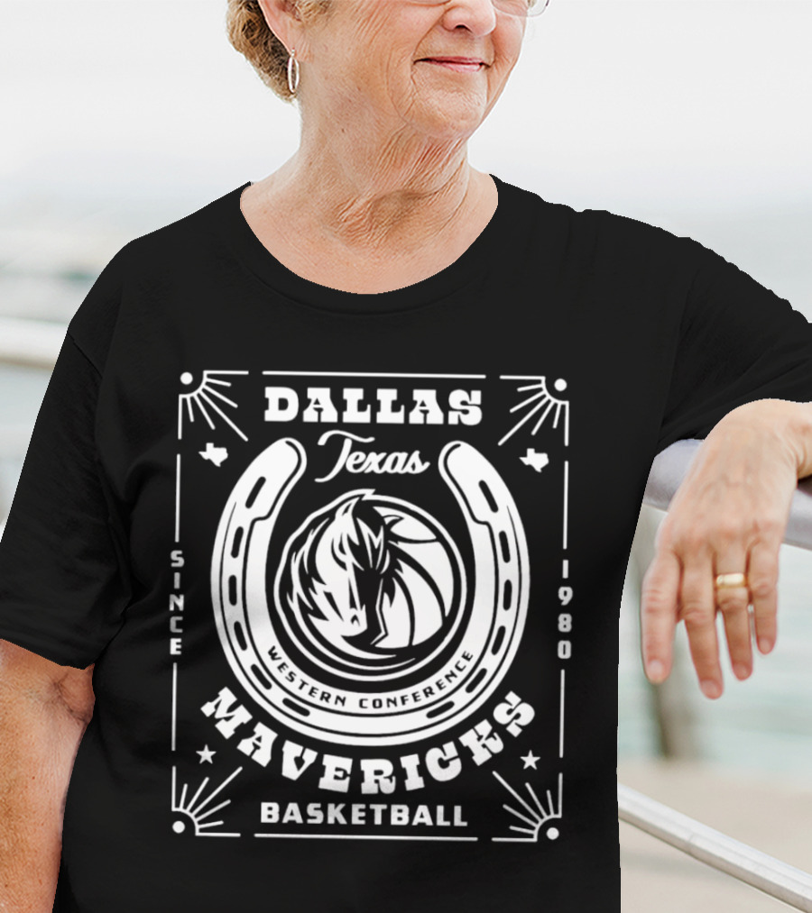 Dallas Texas Mavericks Western Conference Basketball Since 1980 T-Shirt