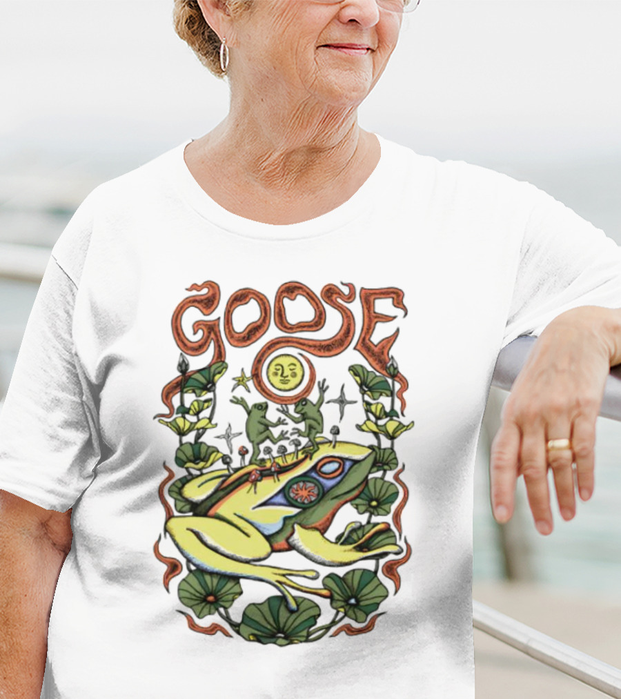 Goose The Band Frog Sun Nature Motif T-Shirt