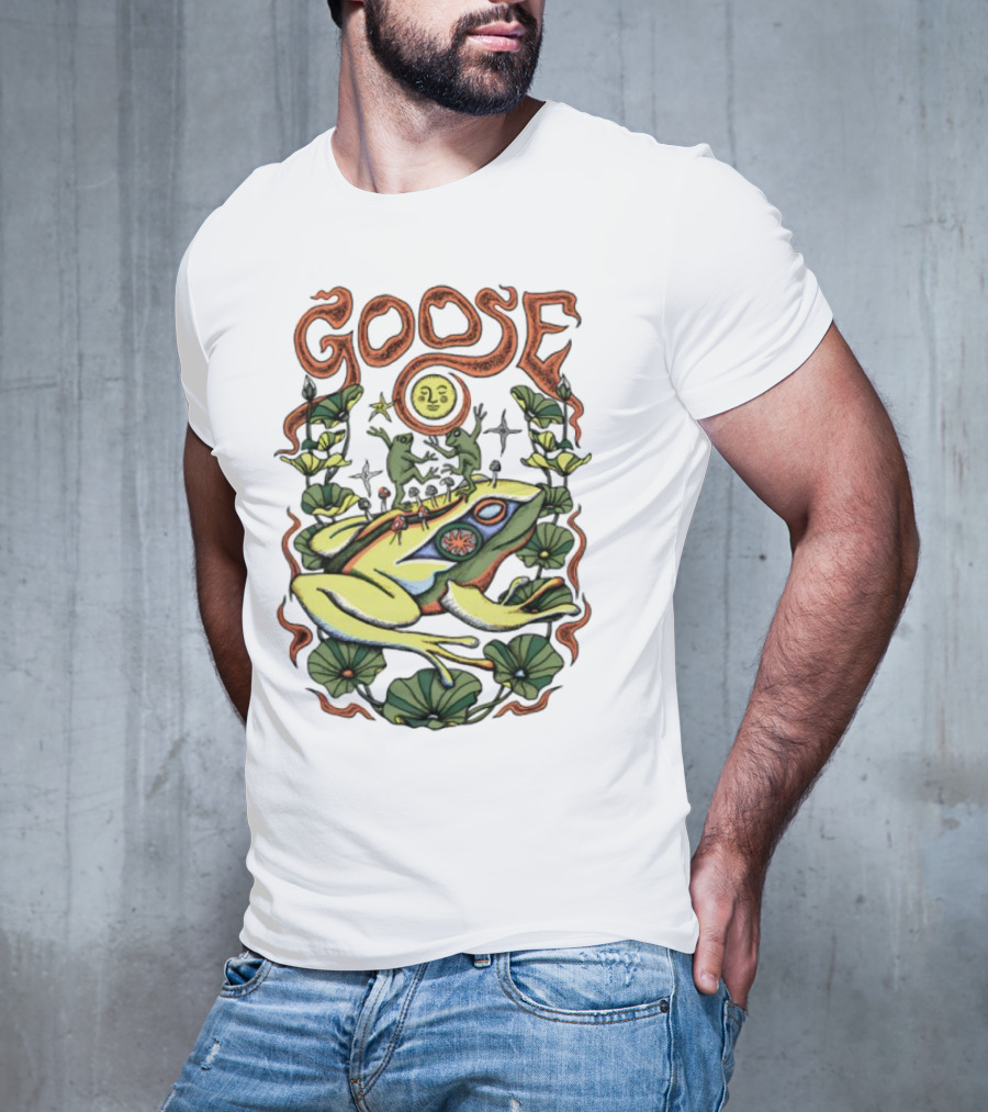 Goose The Band Frog Sun Nature Motif T-Shirt