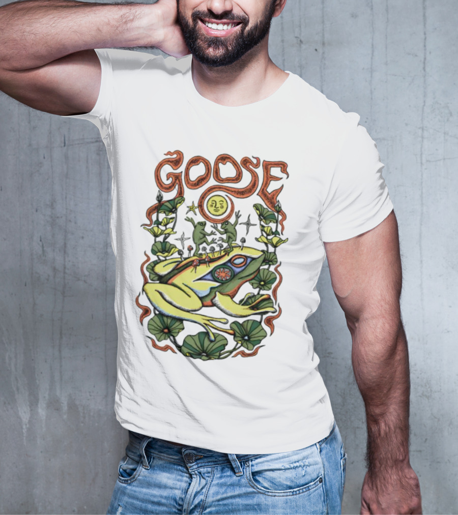 Goose The Band Frog Sun Nature Motif T-Shirt