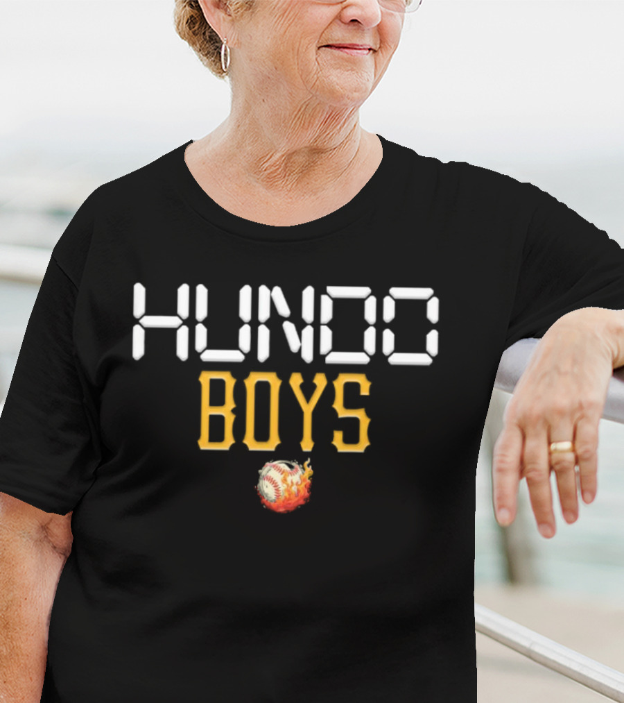 Hundo Boys Baseball Flame T-Shirt