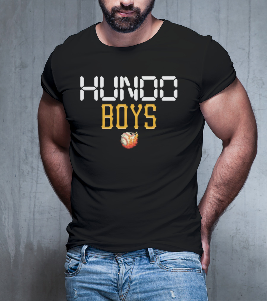 Hundo Boys Baseball Flame T-Shirt