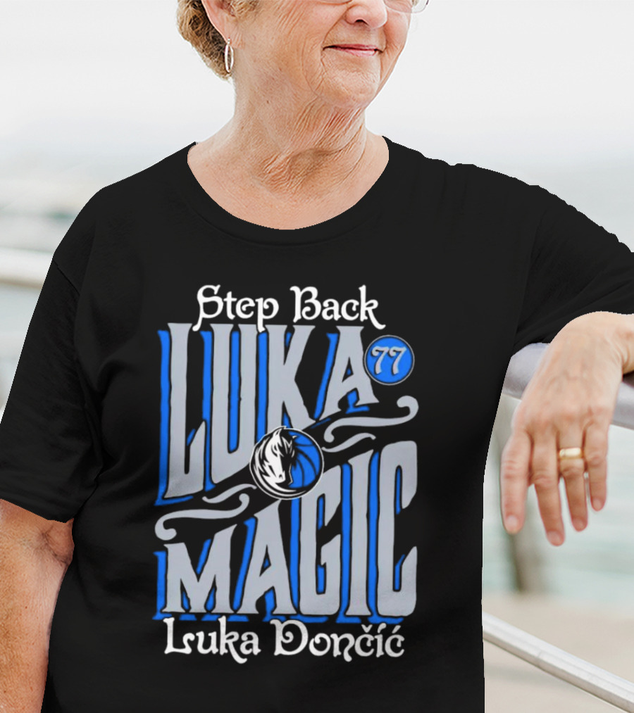 Step Back Luka Magic 77 Luka Dončić Dallas Mavericks T-Shirt