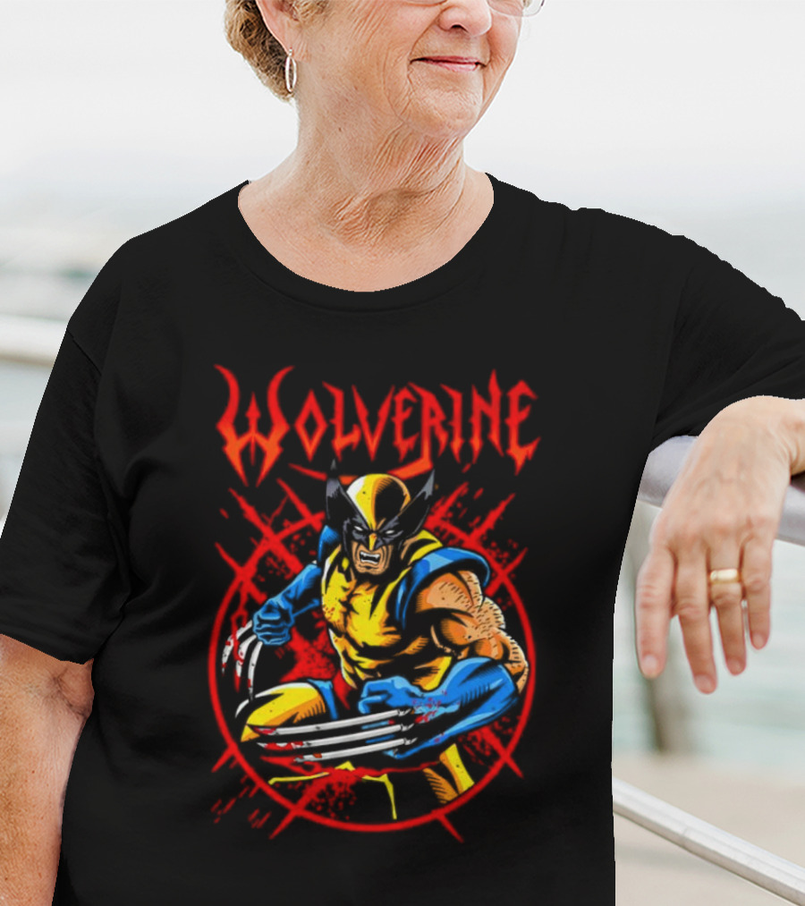 Wolverine Fierce Claws Violent Stance T-Shirt