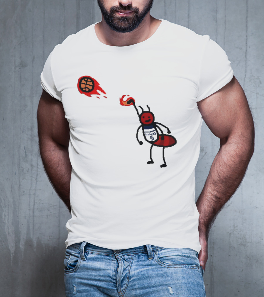 Anthony Edwards Minnesota Timberwolves Fire Ant Basketball T-Shirt