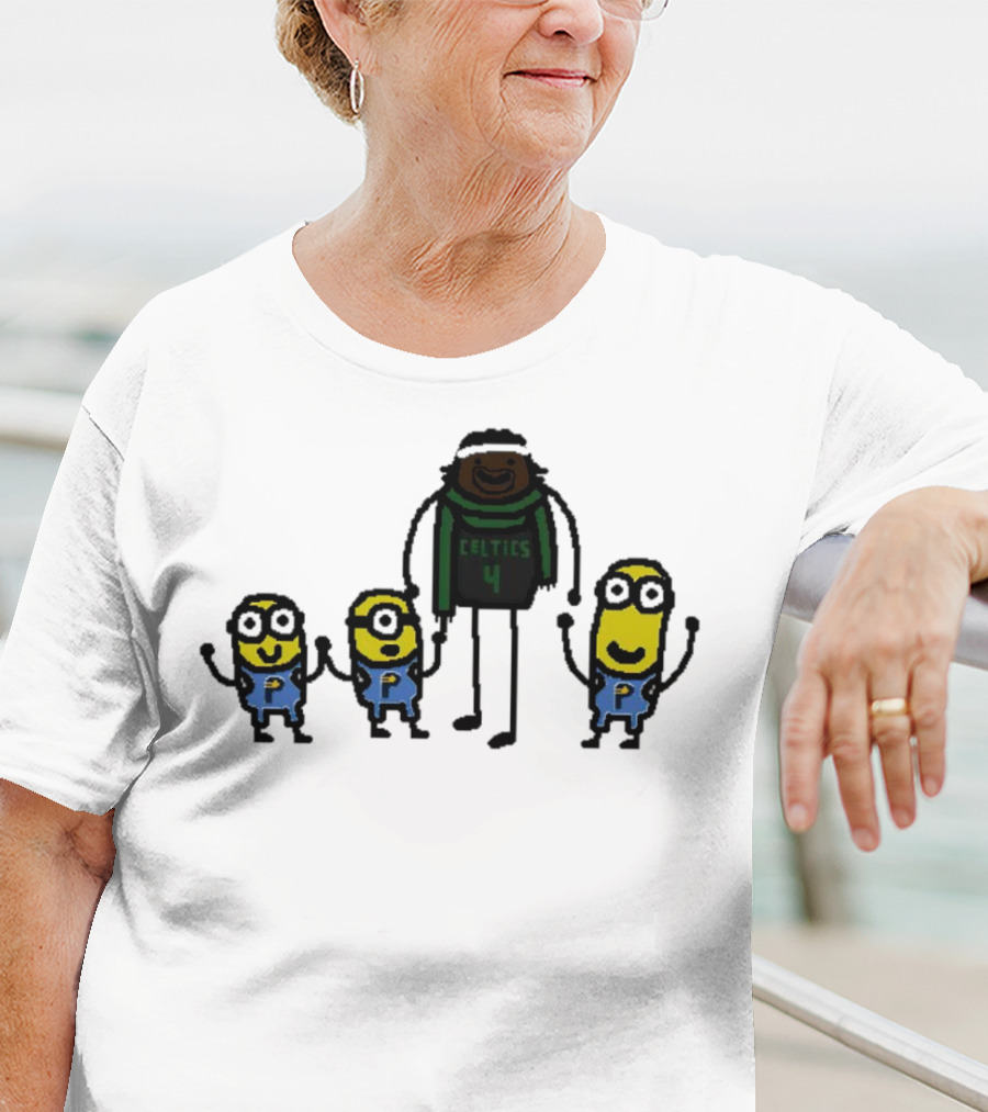 Boston Celtics Jrue Holiday Gru Holiday Minions T-Shirt