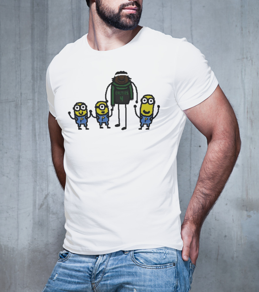 Boston Celtics Jrue Holiday Gru Holiday Minions T-Shirt