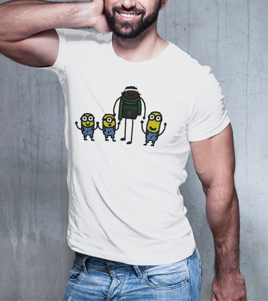 Boston Celtics Jrue Holiday Gru Holiday Minions T-Shirt