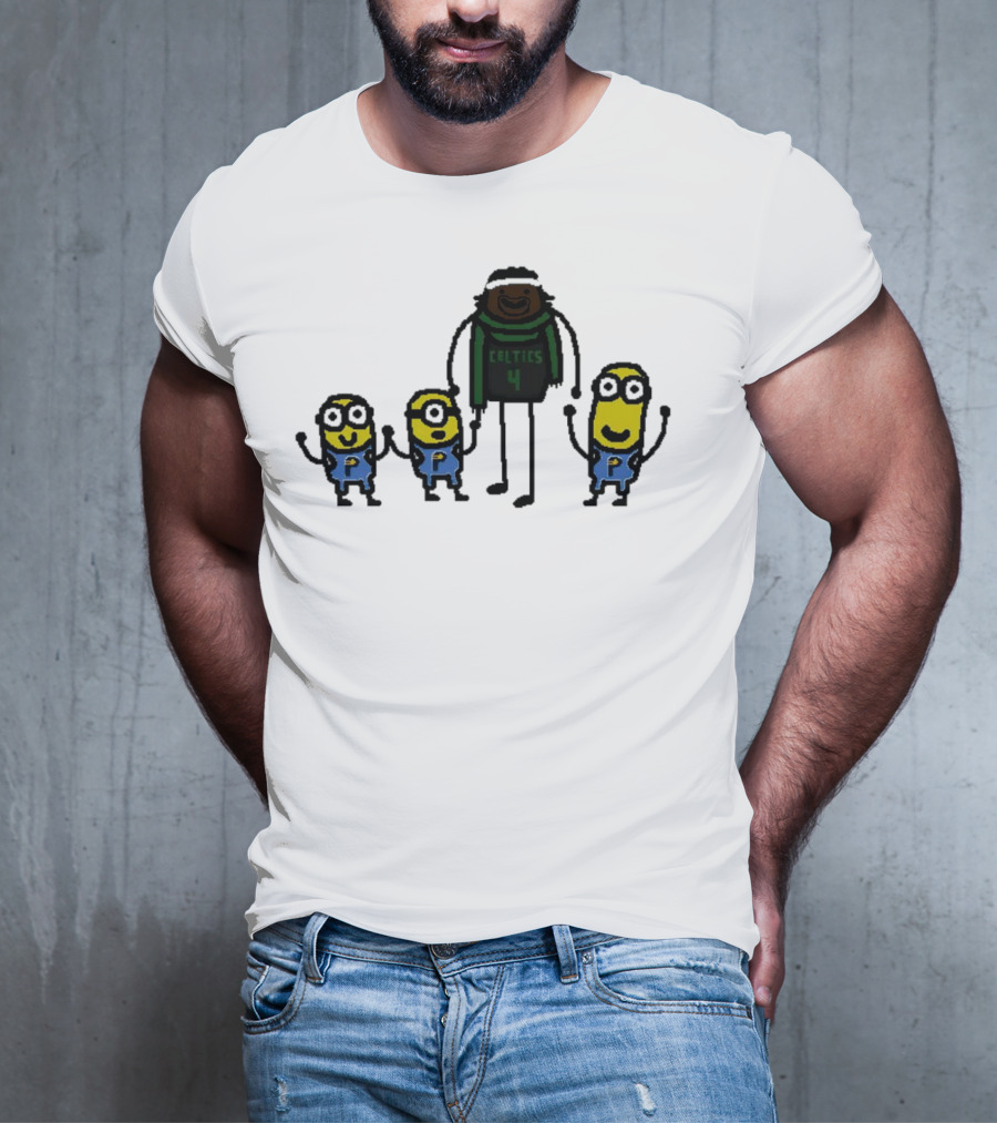 Boston Celtics Jrue Holiday Gru Holiday Minions T-Shirt