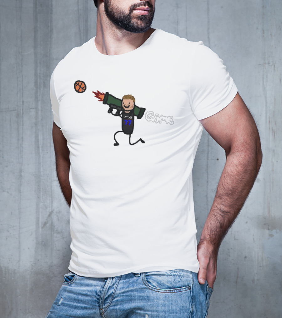Dallas Mavericks Luka Doncic Bazooka Doncic Cartoon Basketball Action T-Shirt