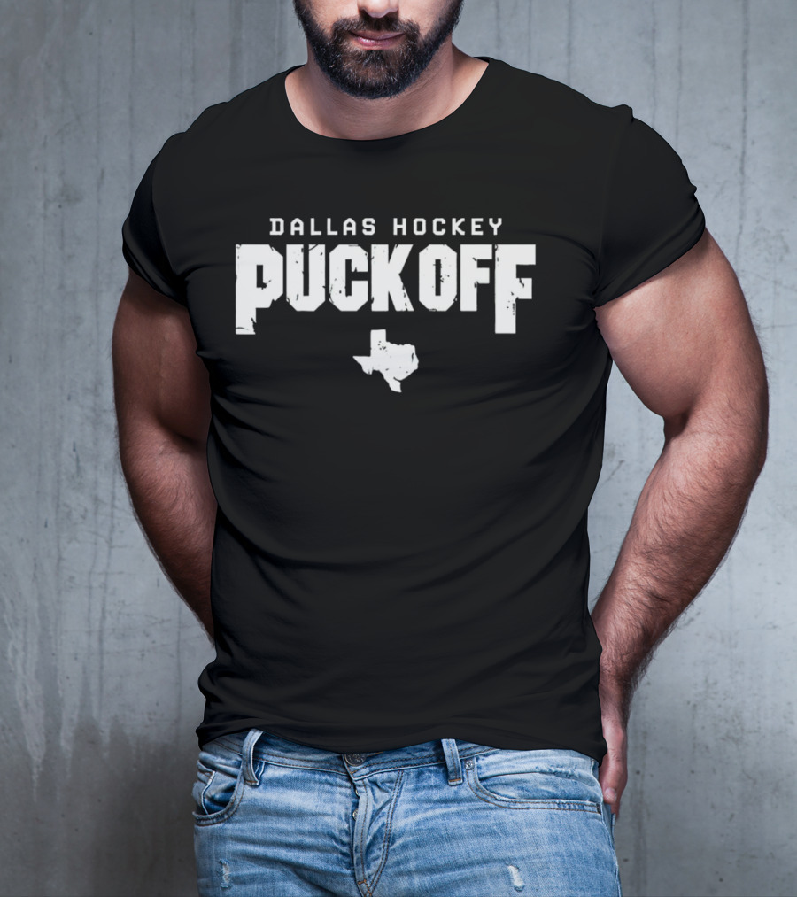 Dallas Hockey Puck Off Texas T-Shirt