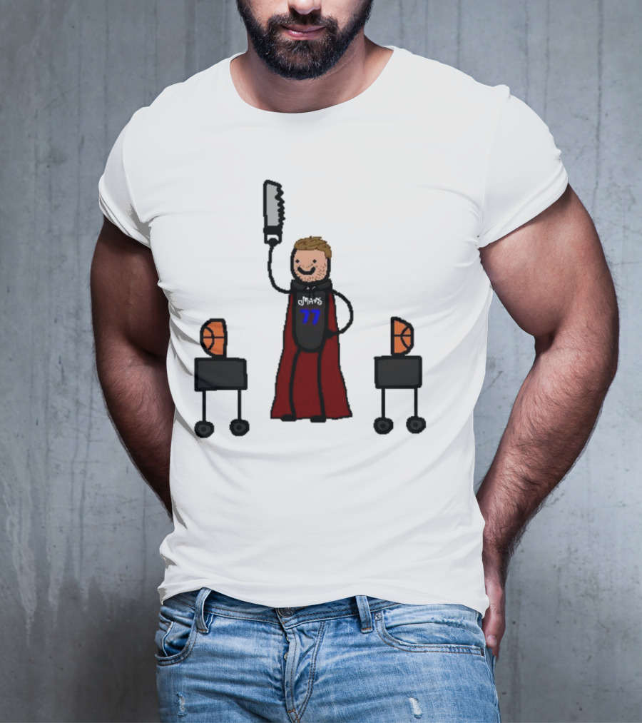 Luka Doncic Dallas Mavericks Luka Magic Basketball Hero With Cape And Saw T-Shirt