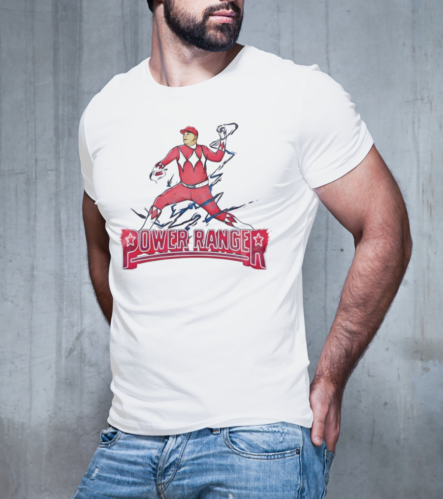 Power Ranger Ranger Suarez Baseball Pitcher Mashup T-Shirt