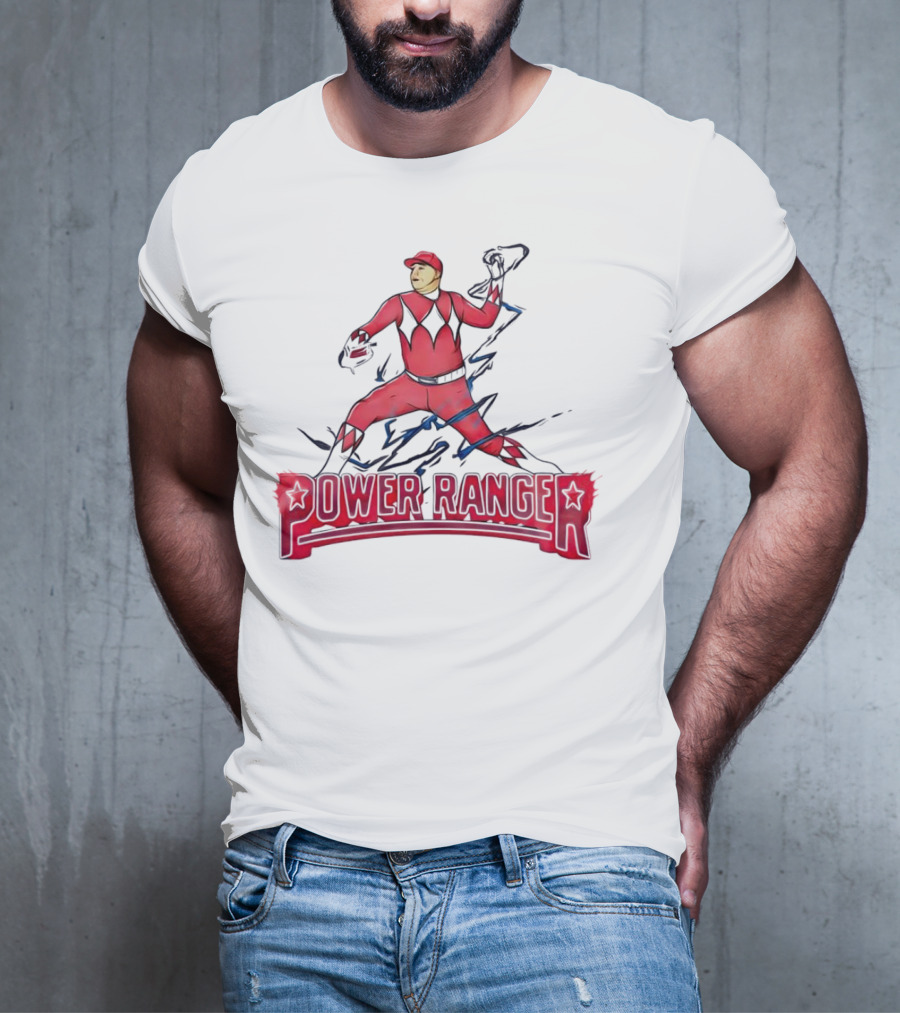 Power Ranger Ranger Suarez Baseball Pitcher Mashup T-Shirt