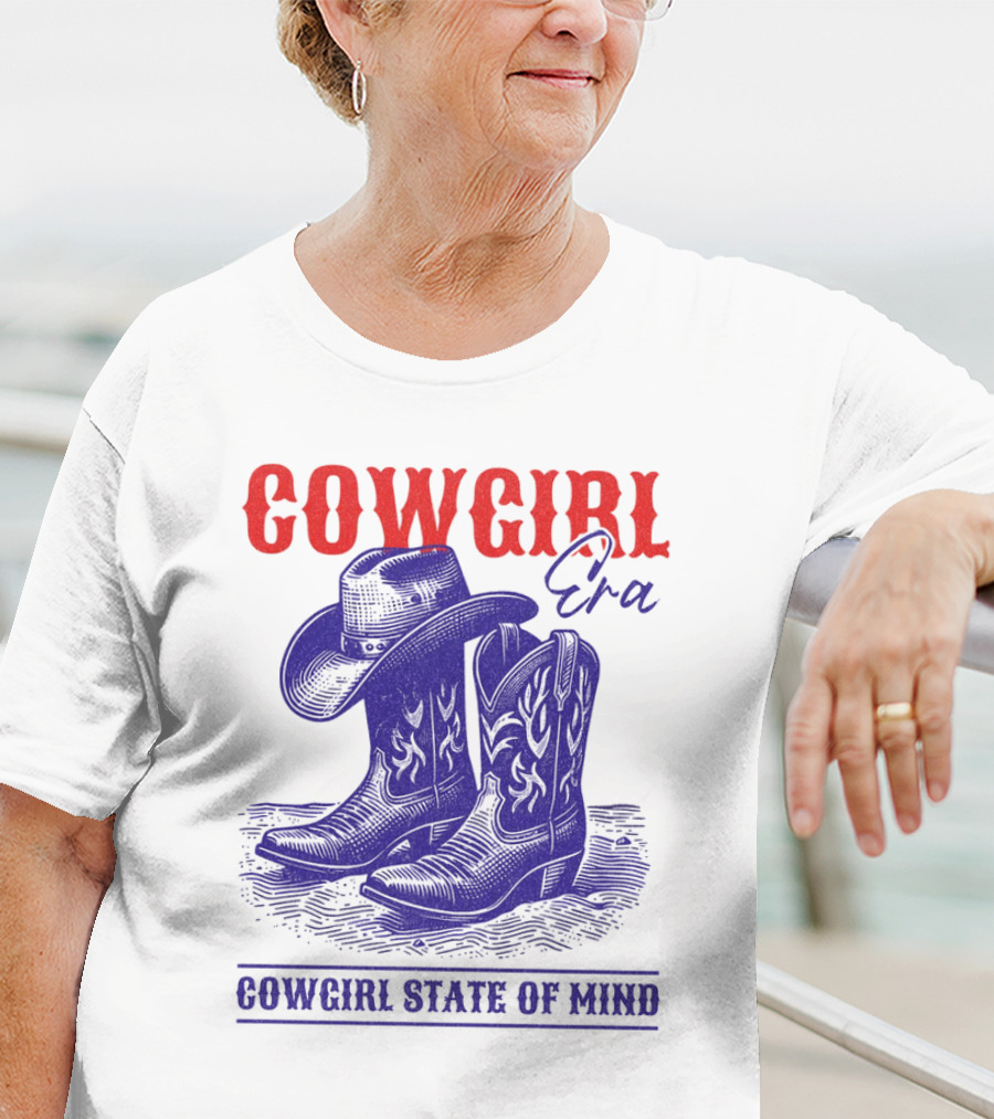 Cowgirl Era Cowgirl State Of Mind Vintage T-Shirt