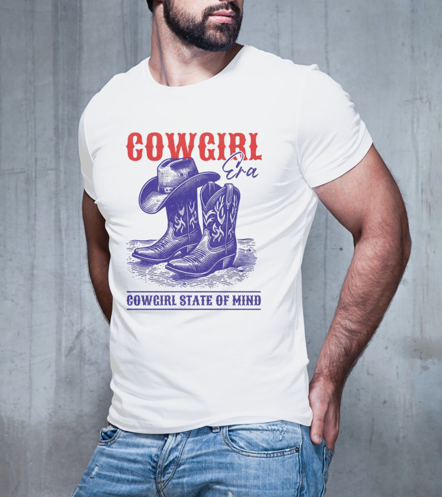 Cowgirl Era Cowgirl State Of Mind Vintage T-Shirt