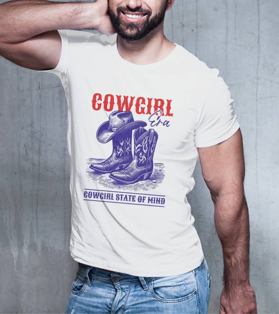 Cowgirl Era Cowgirl State Of Mind Vintage T-Shirt