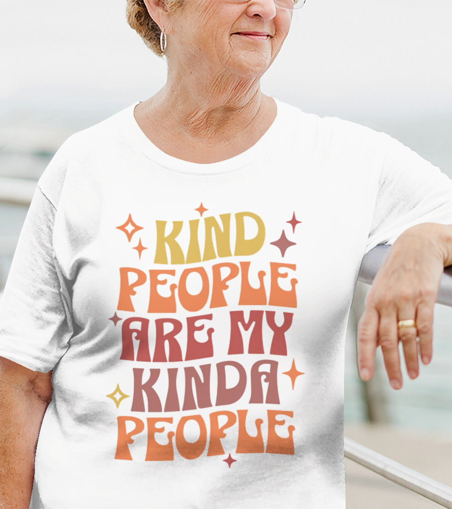 Kind People Are My Kinda People Groovy Retro Psychedelic T-Shirt