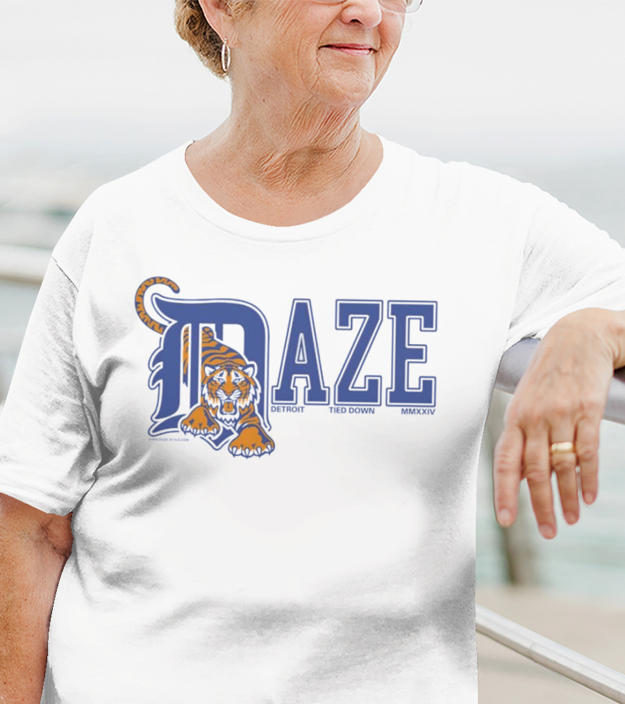 Daze Detroit Tiger Tied Down MMXXIV T-Shirt