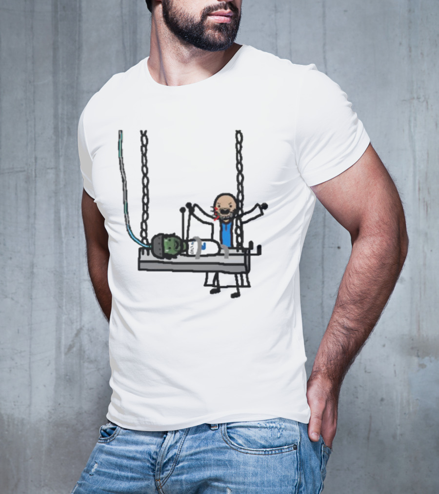 Dereck Its A Live-Ly Frankenstein Doctor With Green Zombie On Medical Table T-Shirt