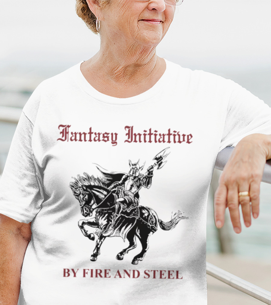 Fantasy Initiative By Fire And Steel Knight On Horseback T-Shirt