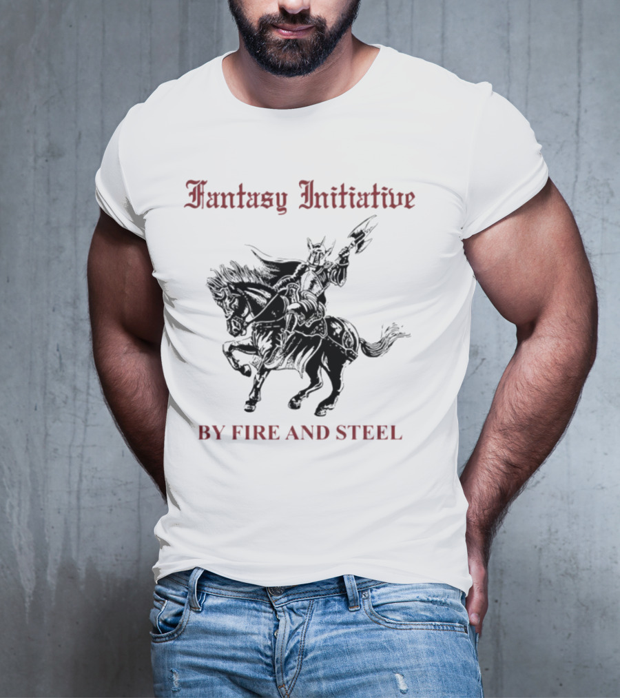 Fantasy Initiative By Fire And Steel Knight On Horseback T-Shirt