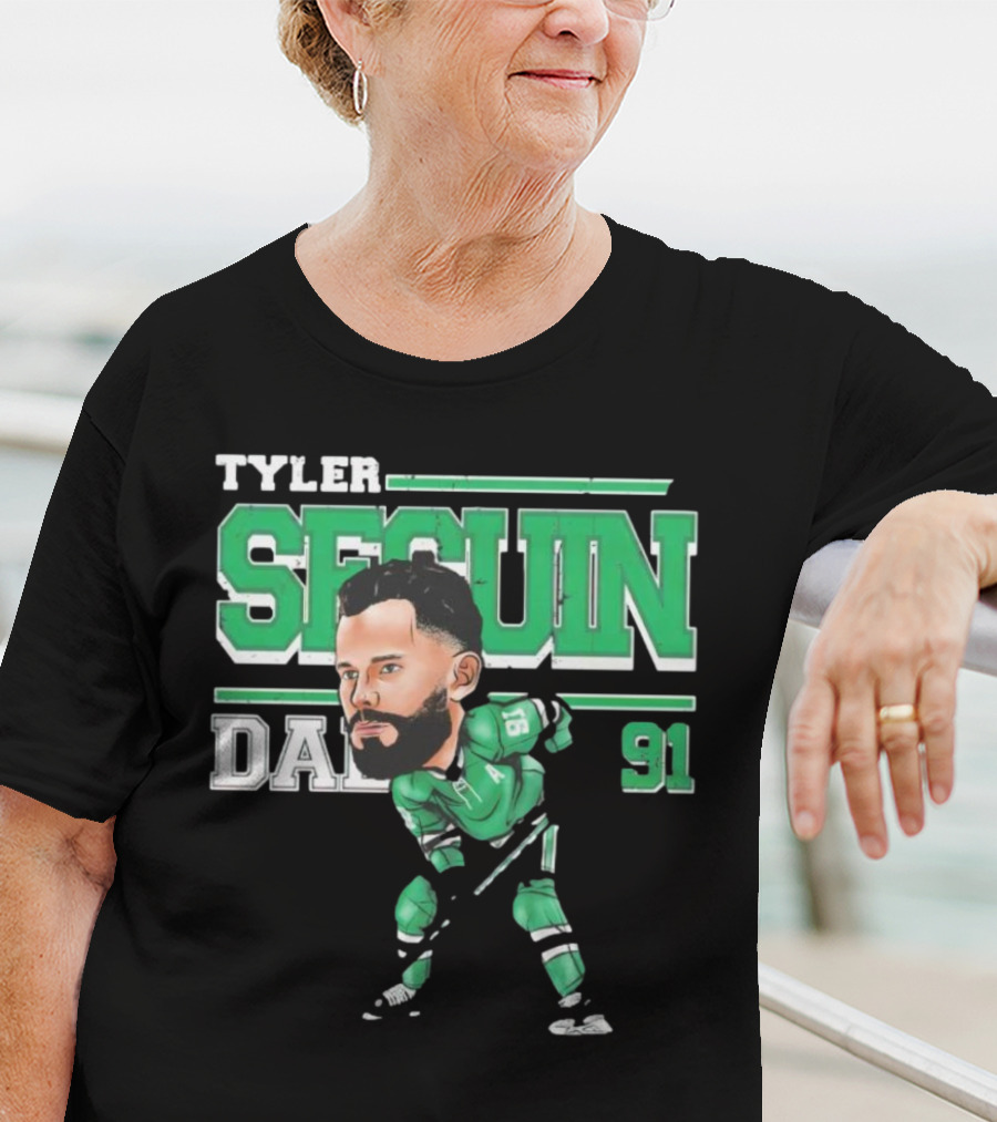 Tyler Seguin Dallas 91 Cartoon Hockey Player T-Shirt
