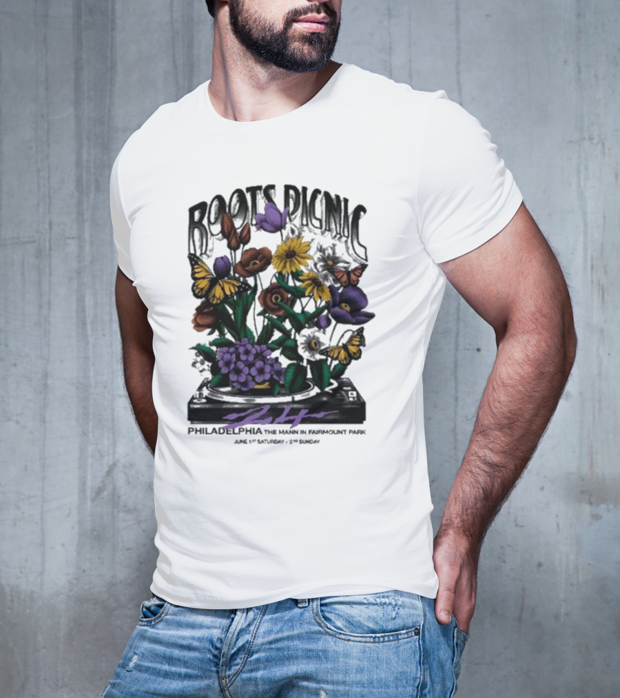 Roots Picnic Philadelphia Fairmount Park Flowers June T-Shirt