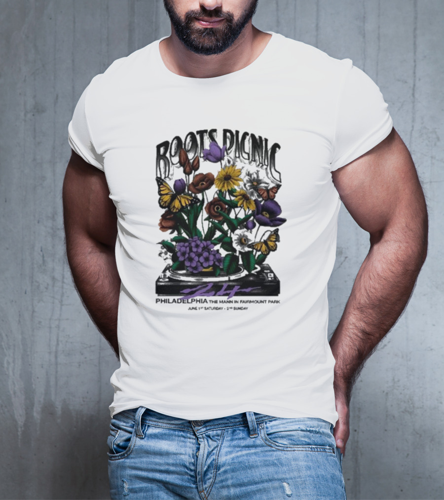Roots Picnic Philadelphia Fairmount Park Flowers June T-Shirt