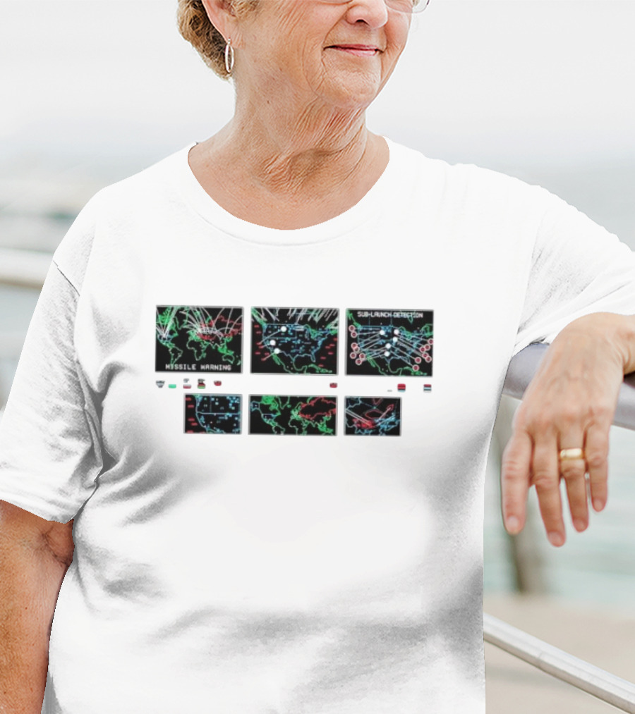 Sub-launch Detection And Missile Warning Visualization Maps T-Shirt