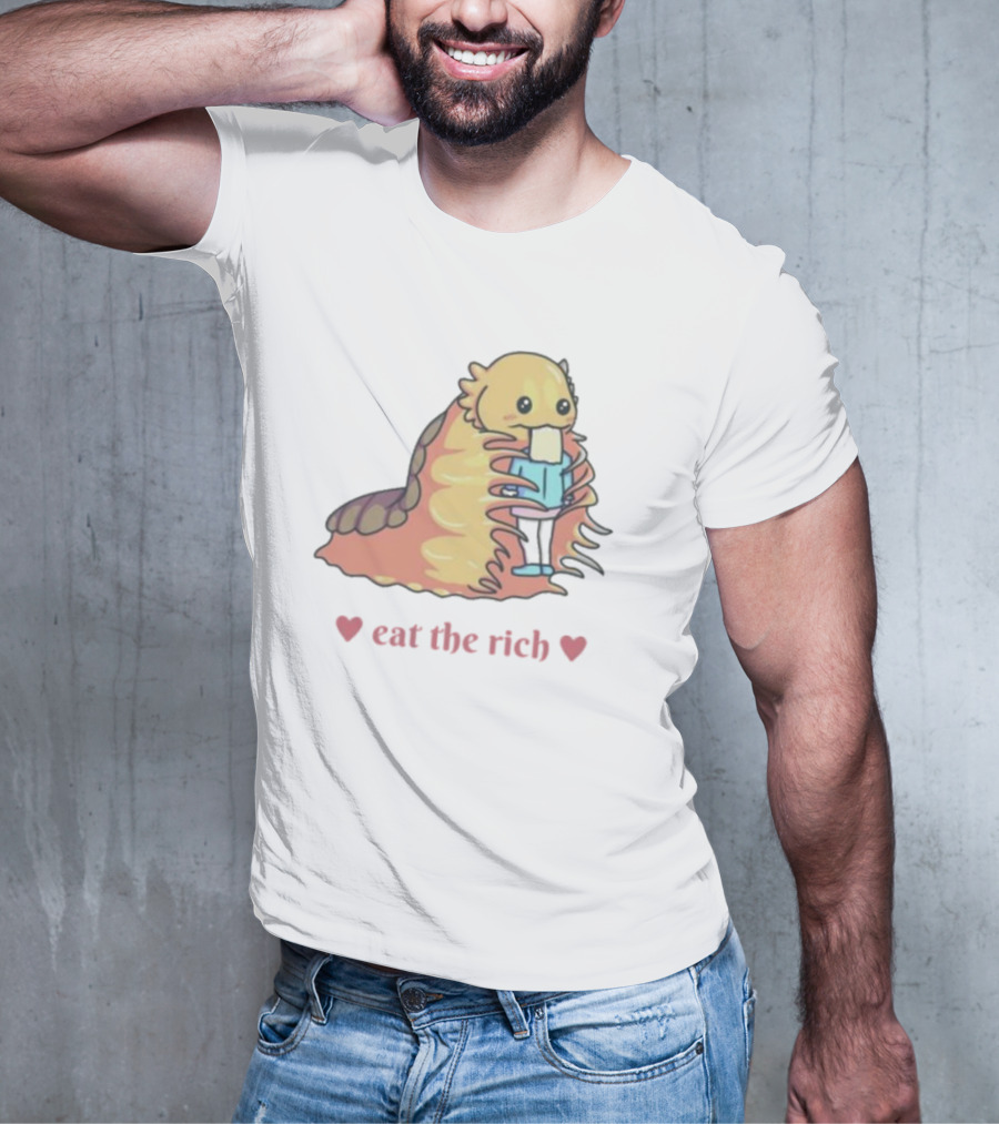 The Space Slug Eat The Rich Heart T-Shirt