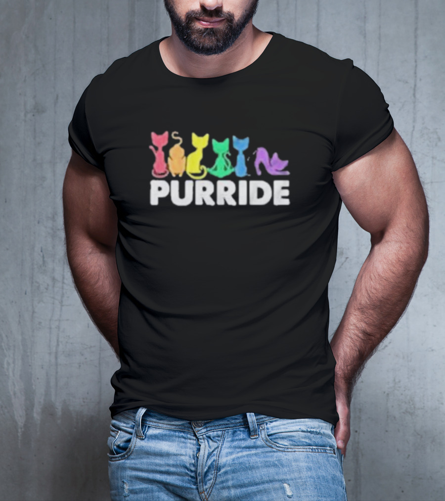 Purride Rainbow Cats Uju Anya Pride T-Shirt