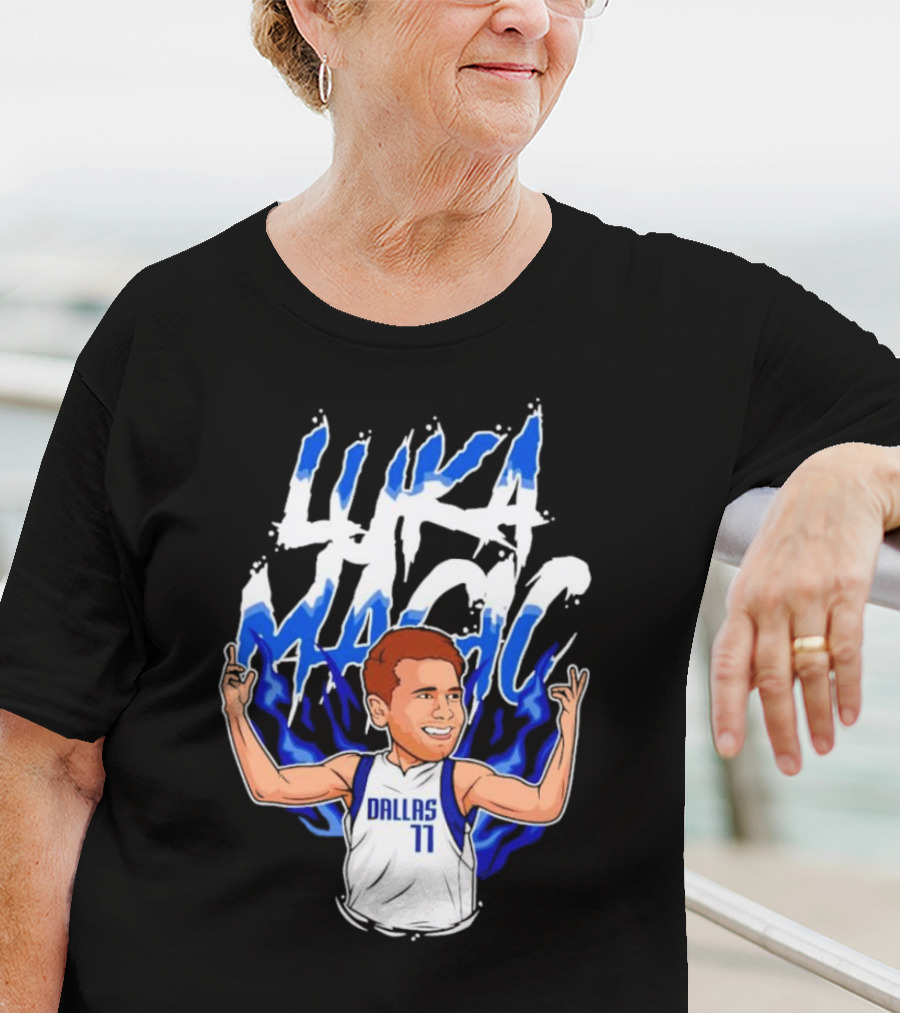 Luka Doncic Luka Magic Dallas Basketball Player Cartoon T-Shirt