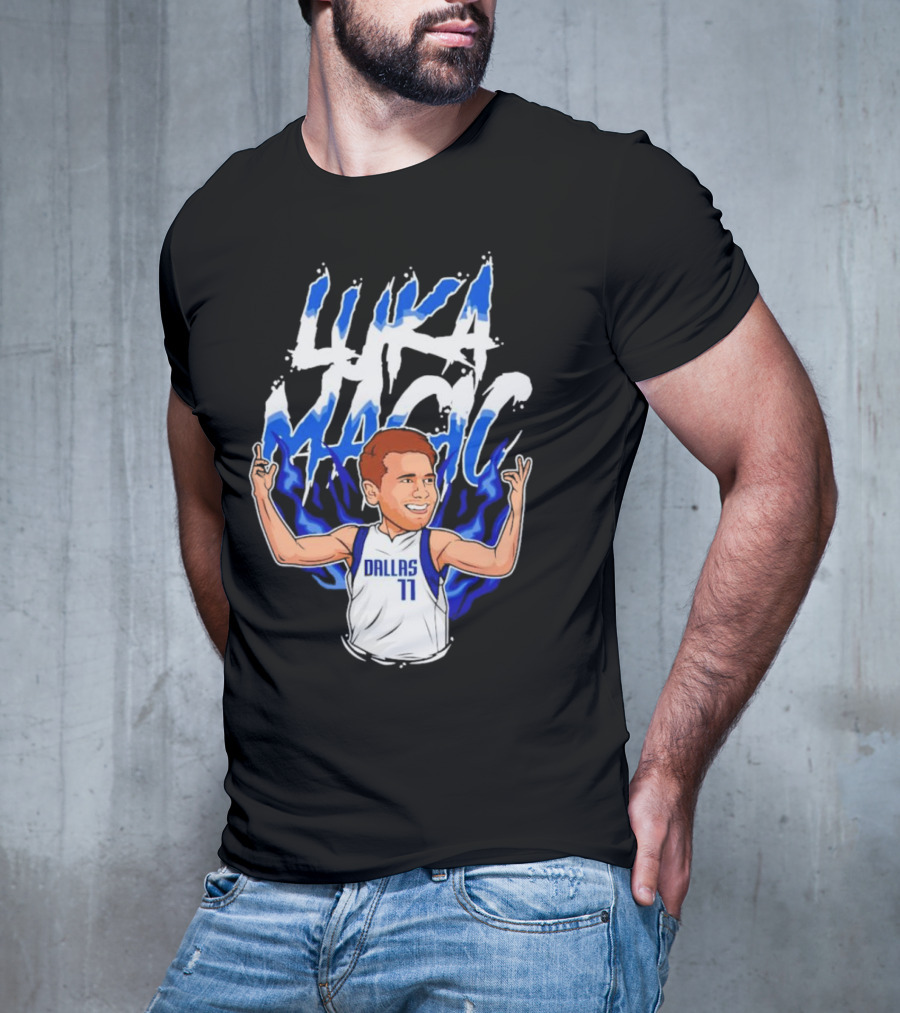 Luka Doncic Luka Magic Dallas Basketball Player Cartoon T-Shirt