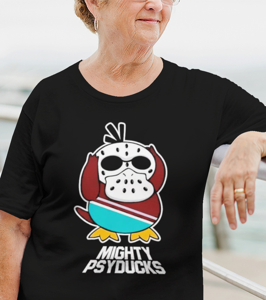Mighty Psyducks Confused Duck Hockey Mask T-Shirt