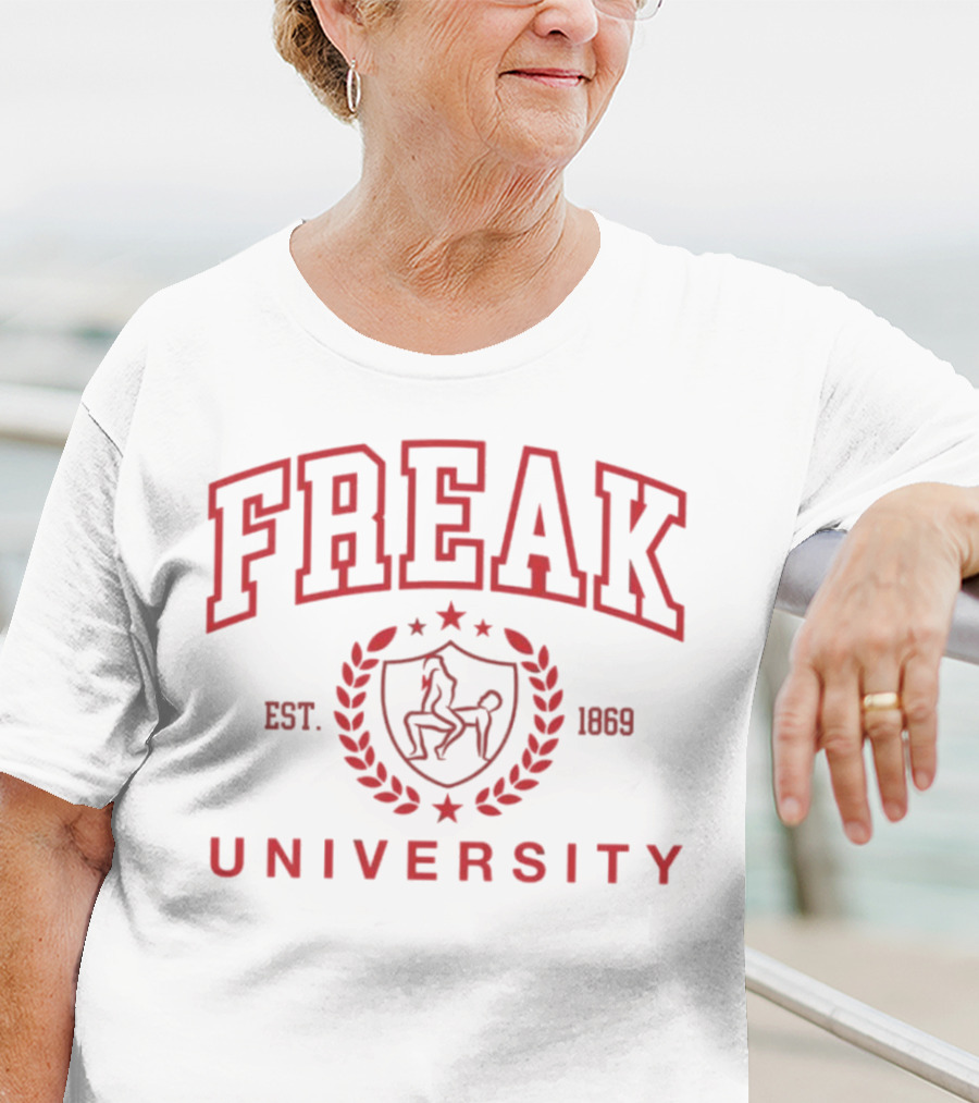 Freak University Est 1869 Centaur Crest Laurel Badge T-Shirt