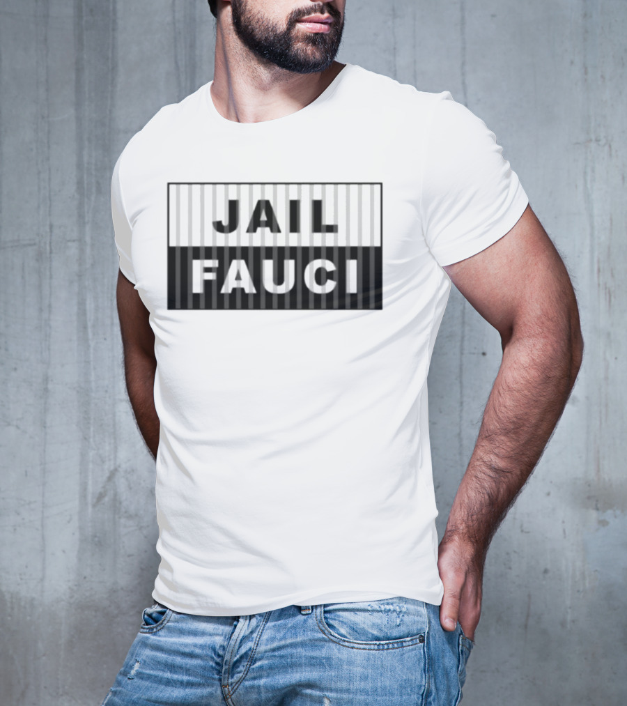 Jail Fauci Black And White Stripes T-Shirt