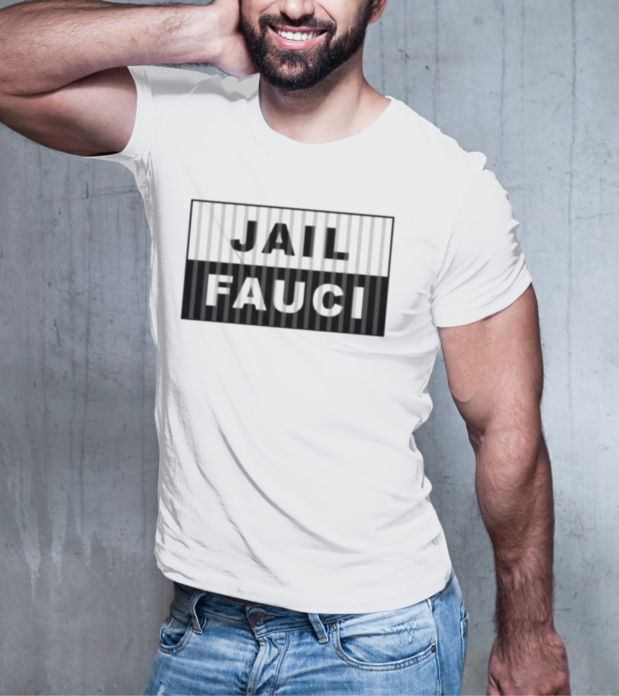 Jail Fauci Black And White Stripes T-Shirt