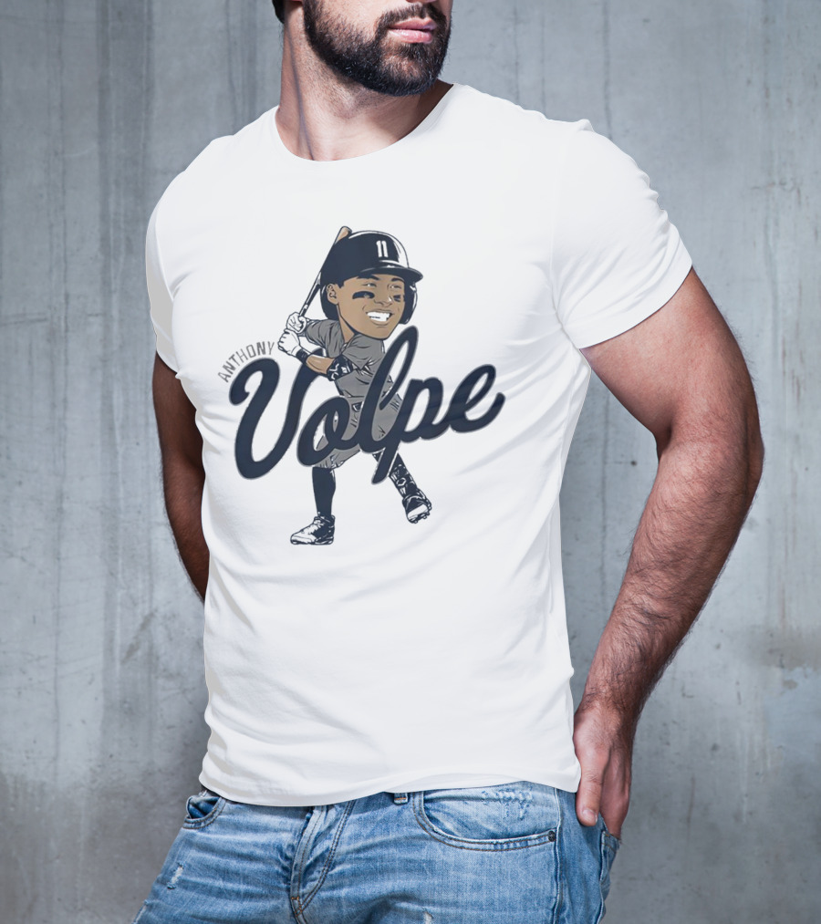 Anthony Volpe New York Yankees Caricature T-Shirt