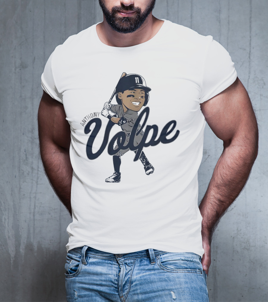 Anthony Volpe New York Yankees Caricature T-Shirt