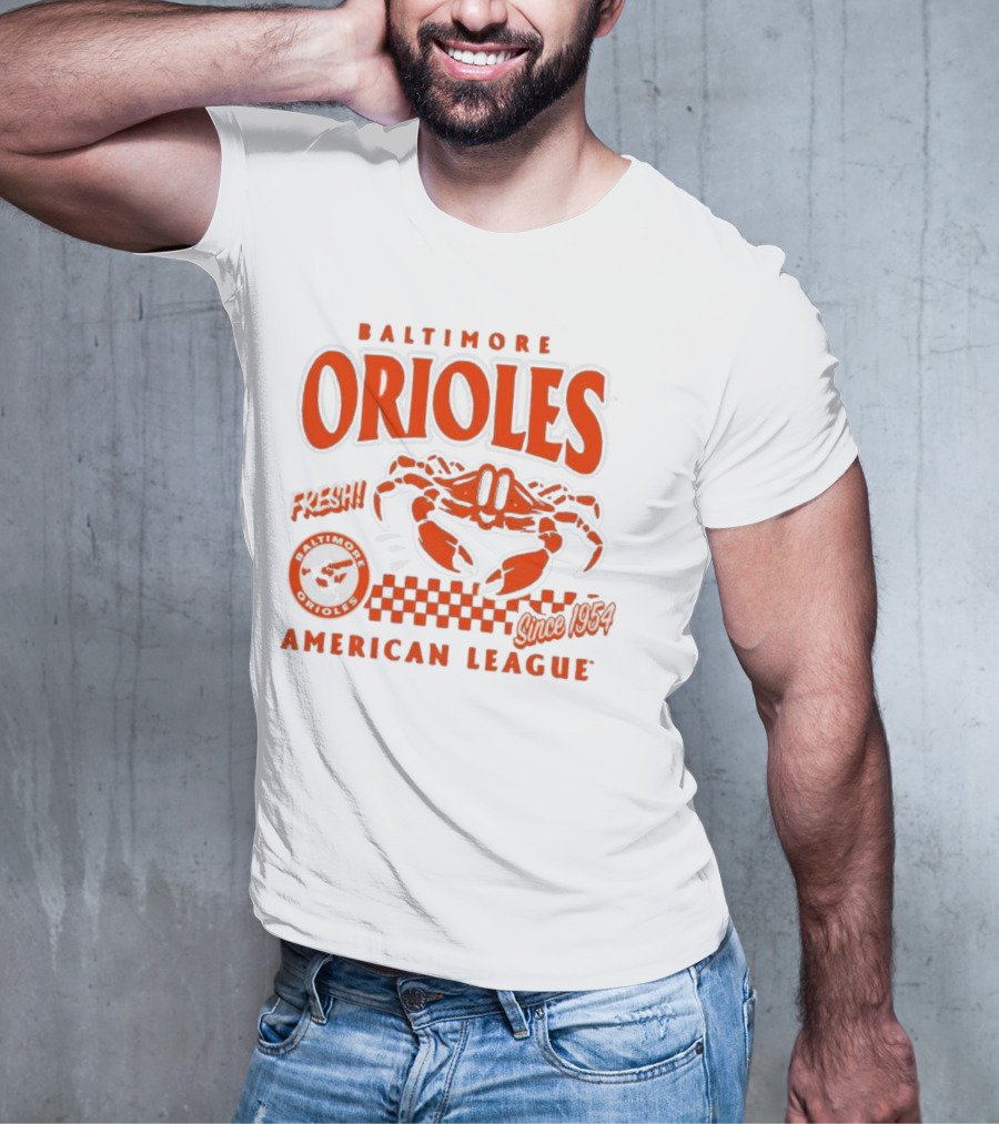 Baltimore Orioles Fresh Crab Since 1954 American League Baseball Retro Team T-Shirt