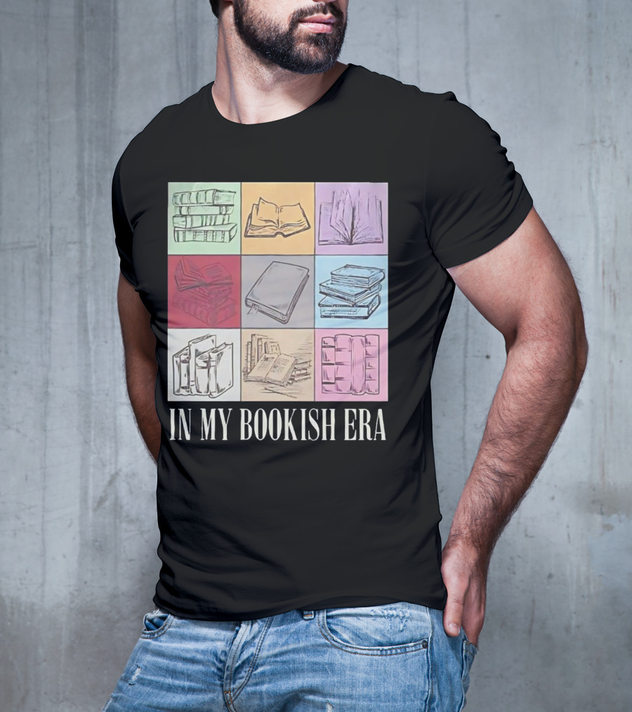 In My Bookish Era Reading Stack Aesthetic T-Shirt