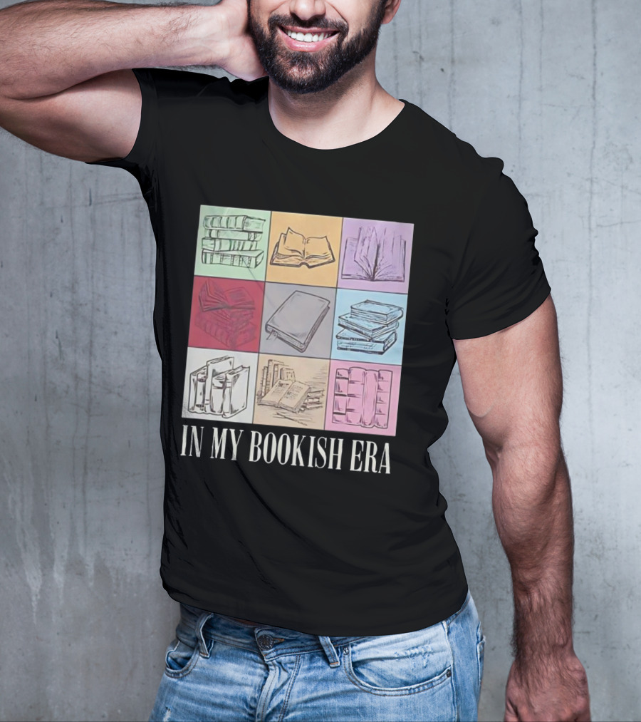 In My Bookish Era Reading Stack Aesthetic T-Shirt