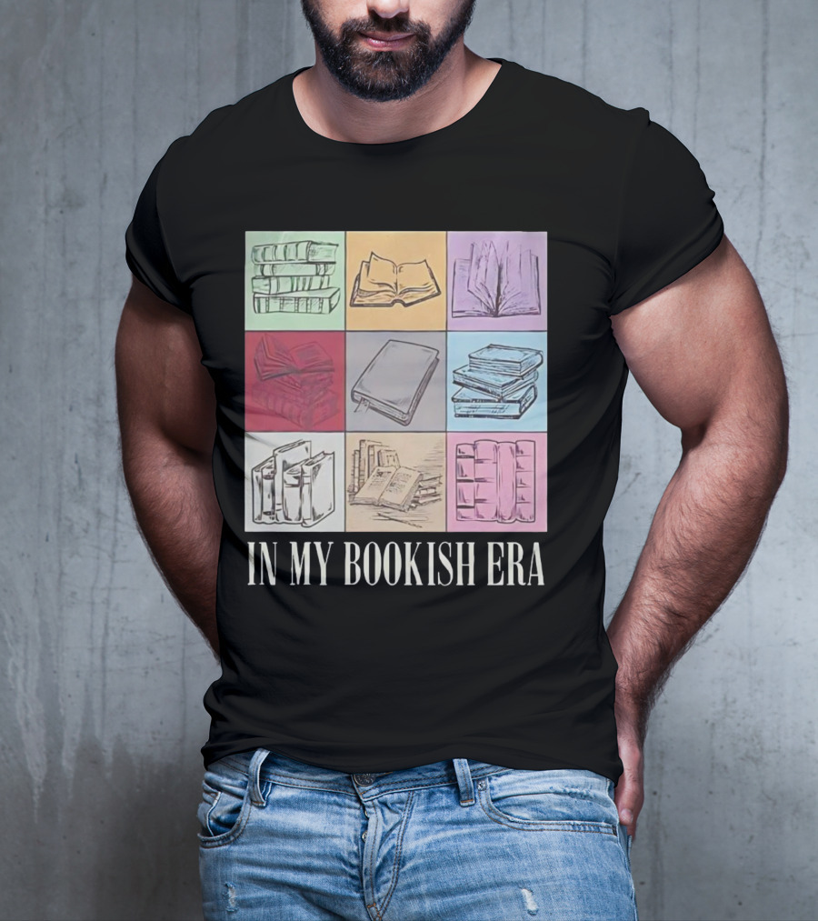 In My Bookish Era Reading Stack Aesthetic T-Shirt