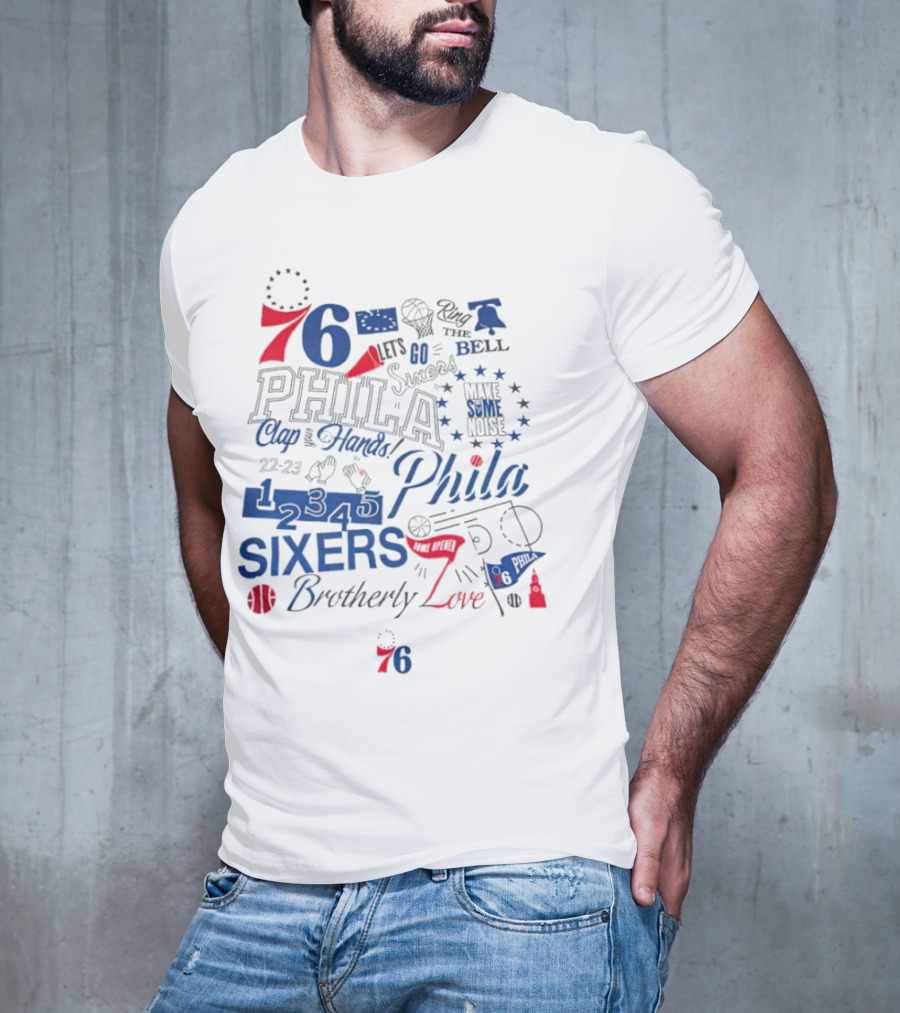 Philadelphia 76ers Clap Hands Go Phila Sixers Stars 76 1949 T-Shirt
