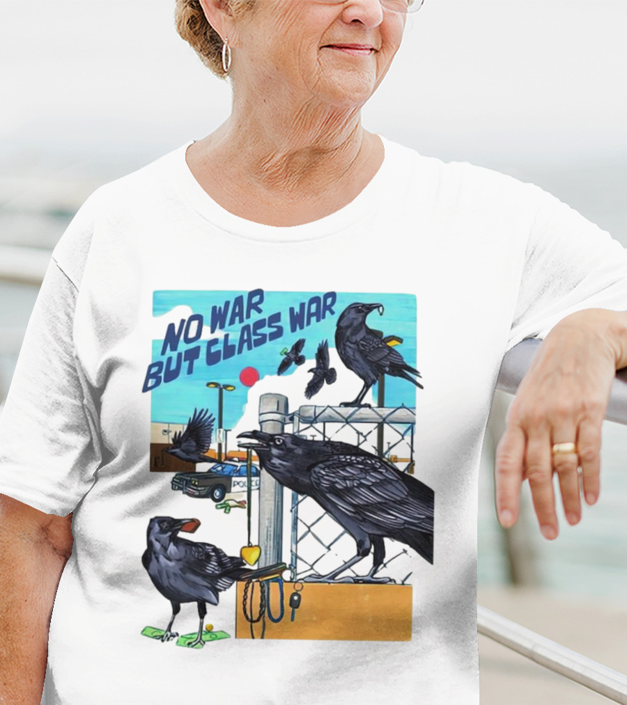No War But Class War Halsey Berryman Crows Urban Graffiti Scene T-Shirt